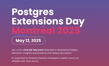 Postgres Extension Day,咱们不见不散
